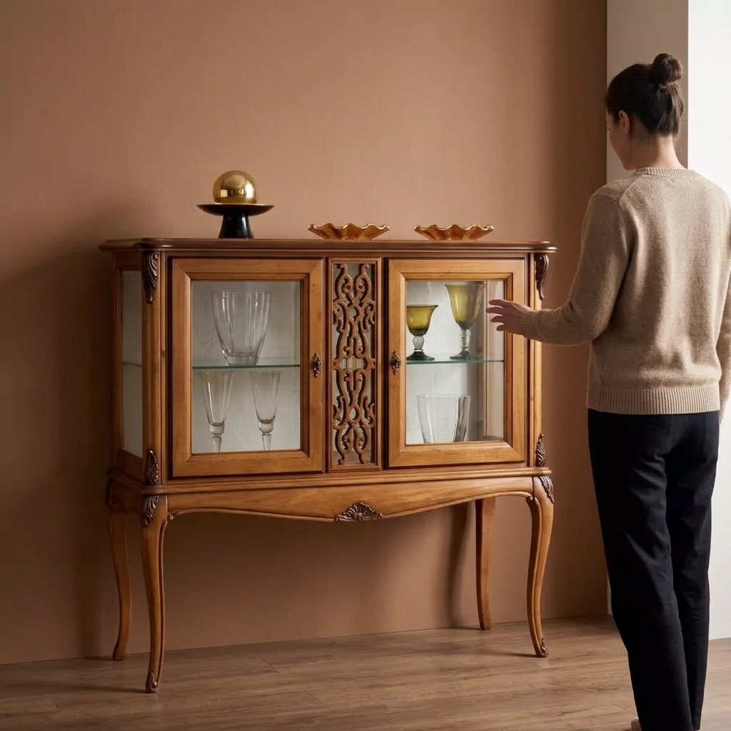 Exklusiver Klassischer Barschrank in Braun