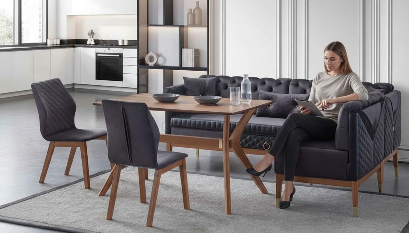 Stilvolles Esszimmer Set bei