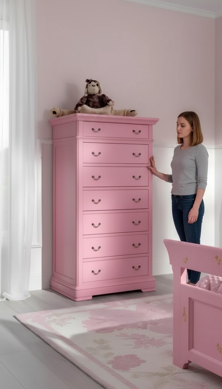 Kommode Rosa Kommode Hoch Holzkommode
