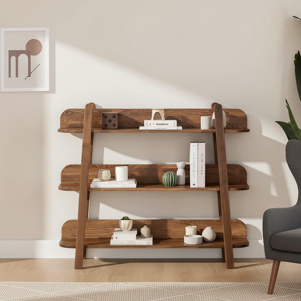 Modernes Dunkelbraunes Bücherregal Regale Holz bei