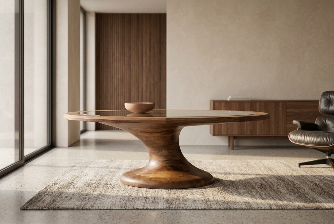 Eleganter brauner Esstisch aus Holz – Zeitloses Design