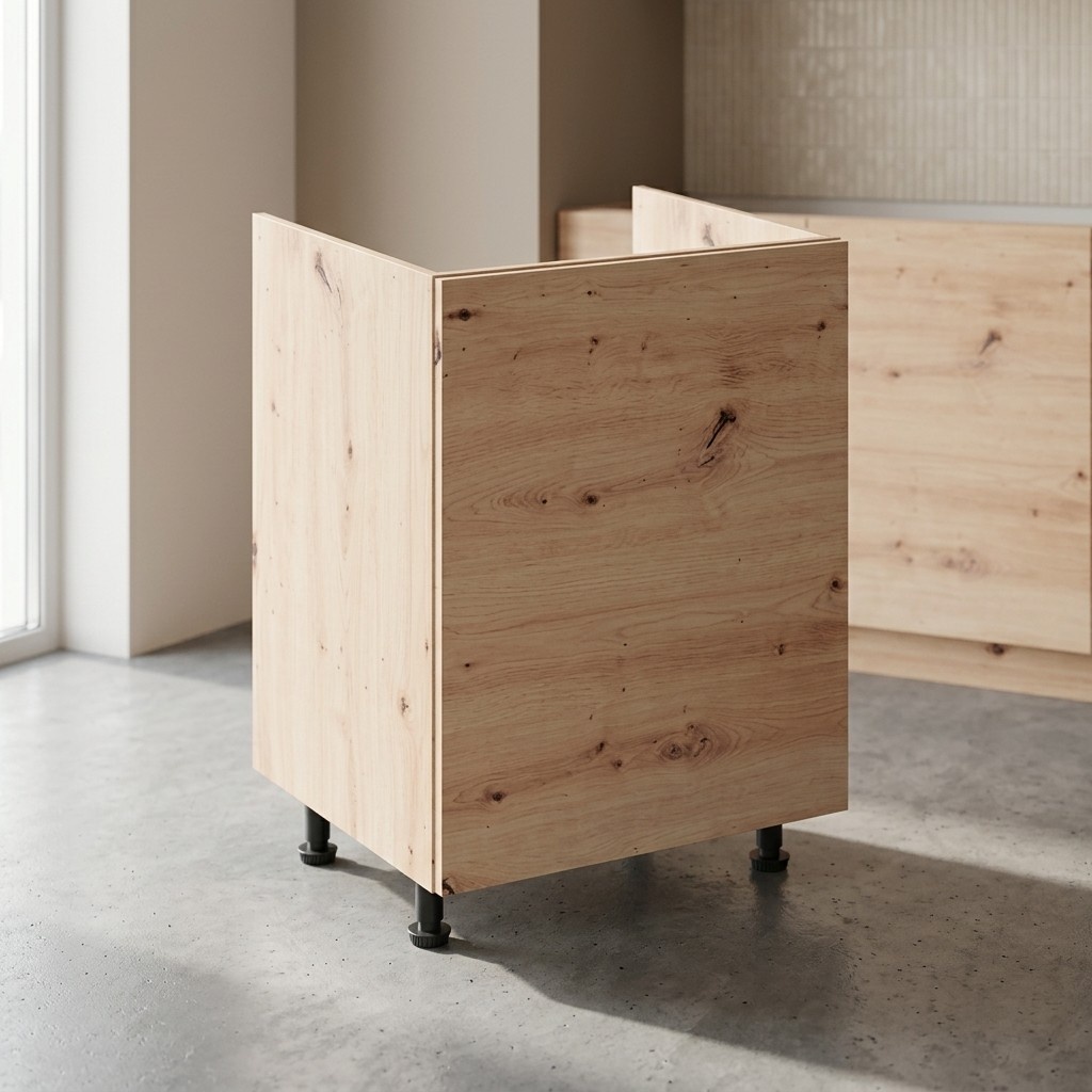 Beiger Küchenschrank für Spülbecken – Eleganz und Funktionalität