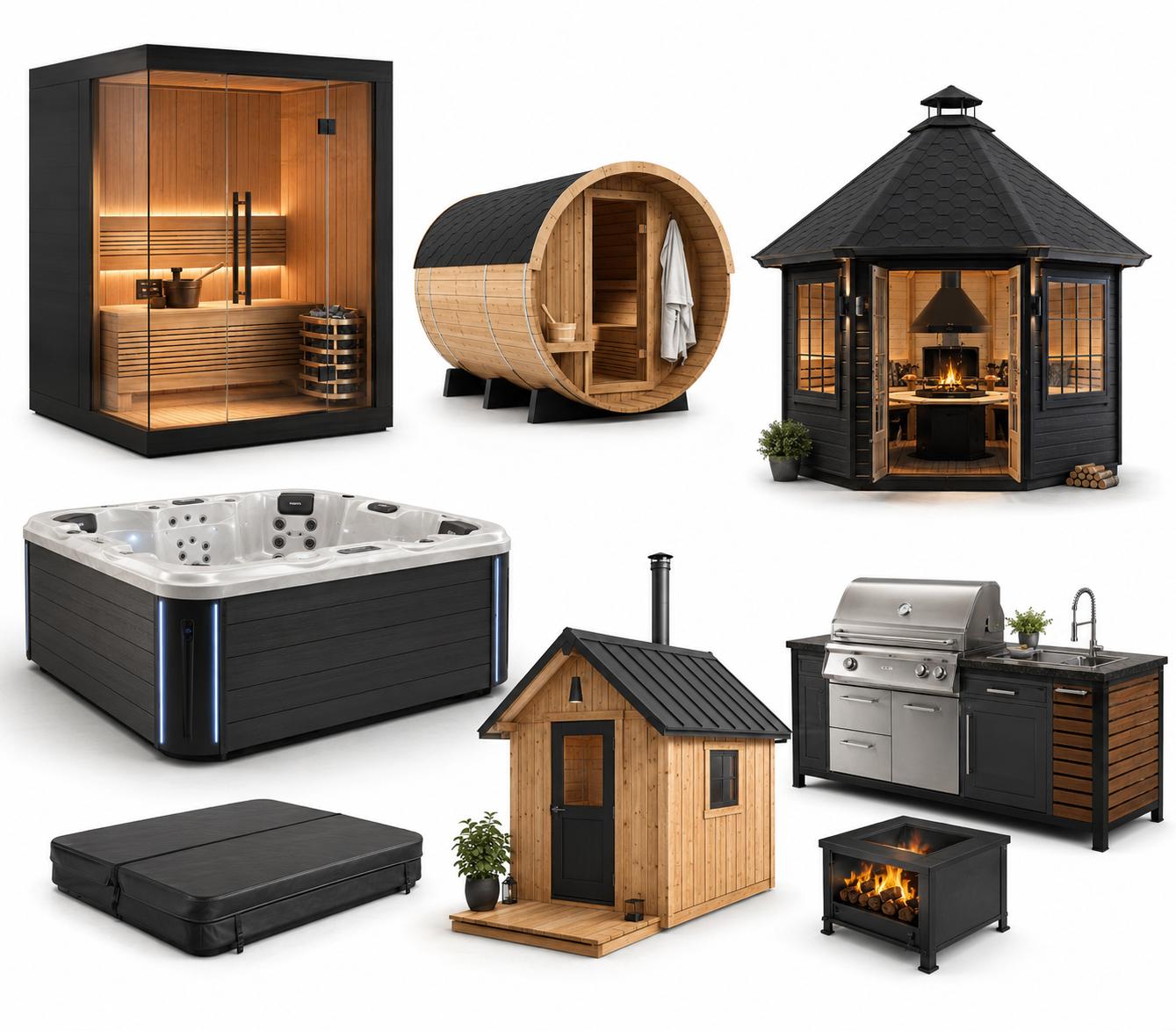 Grillkota Sauna Camping Whirlpool