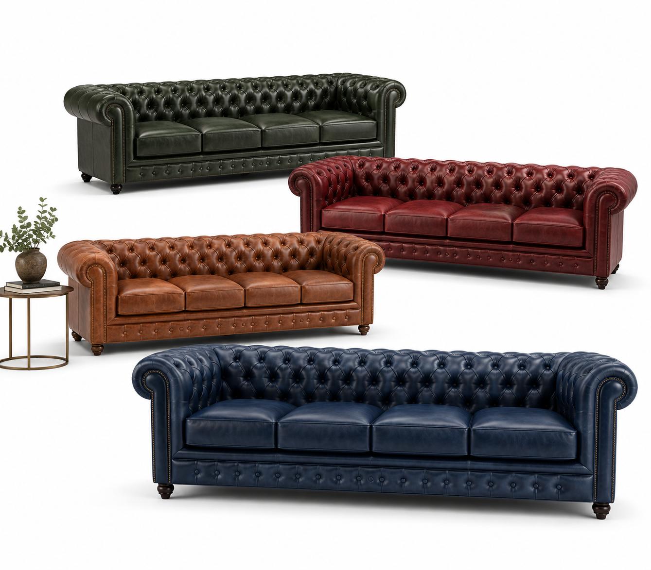 4 Sitzer Chesterfield