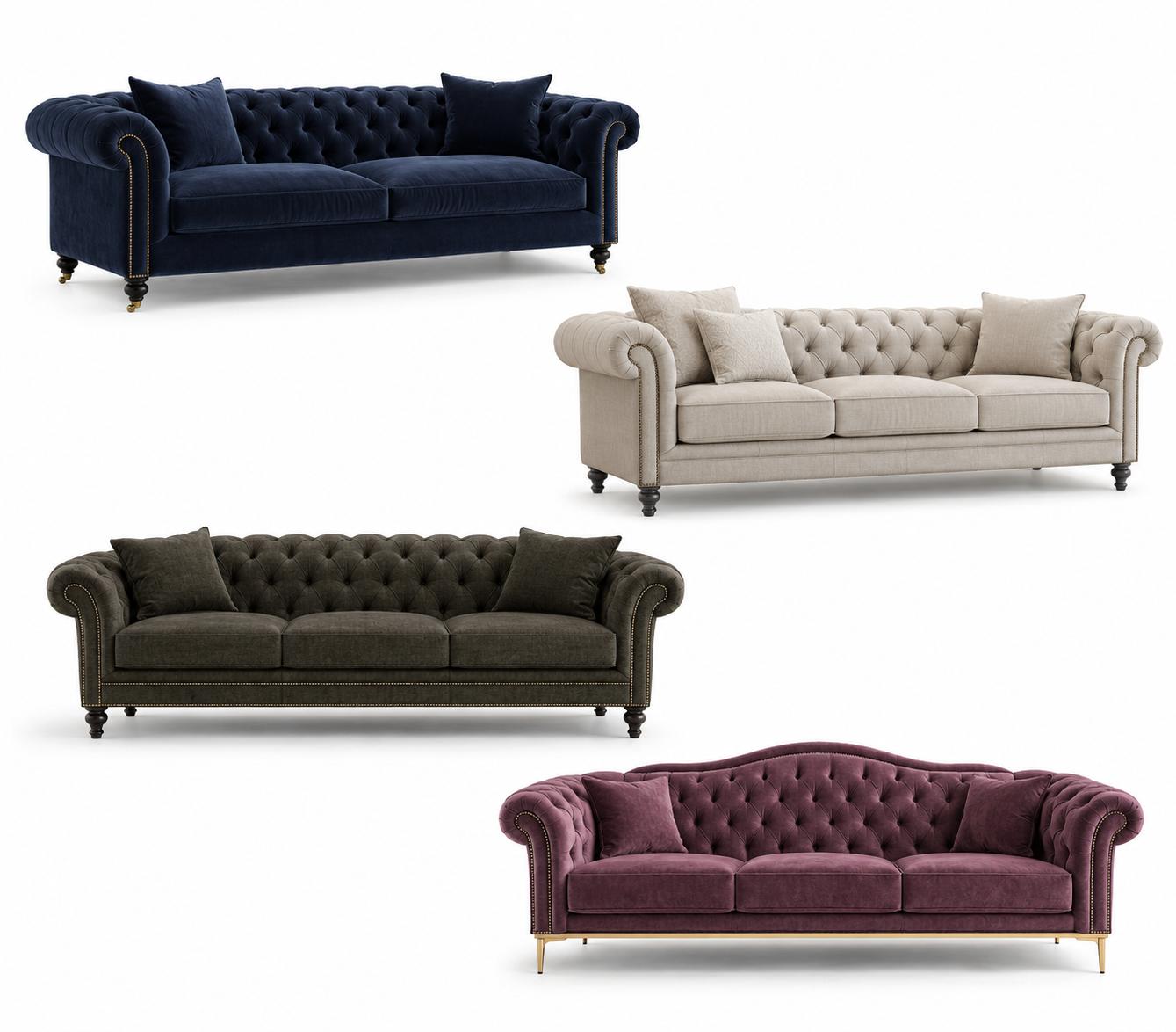 3 Sitzer Chesterfield