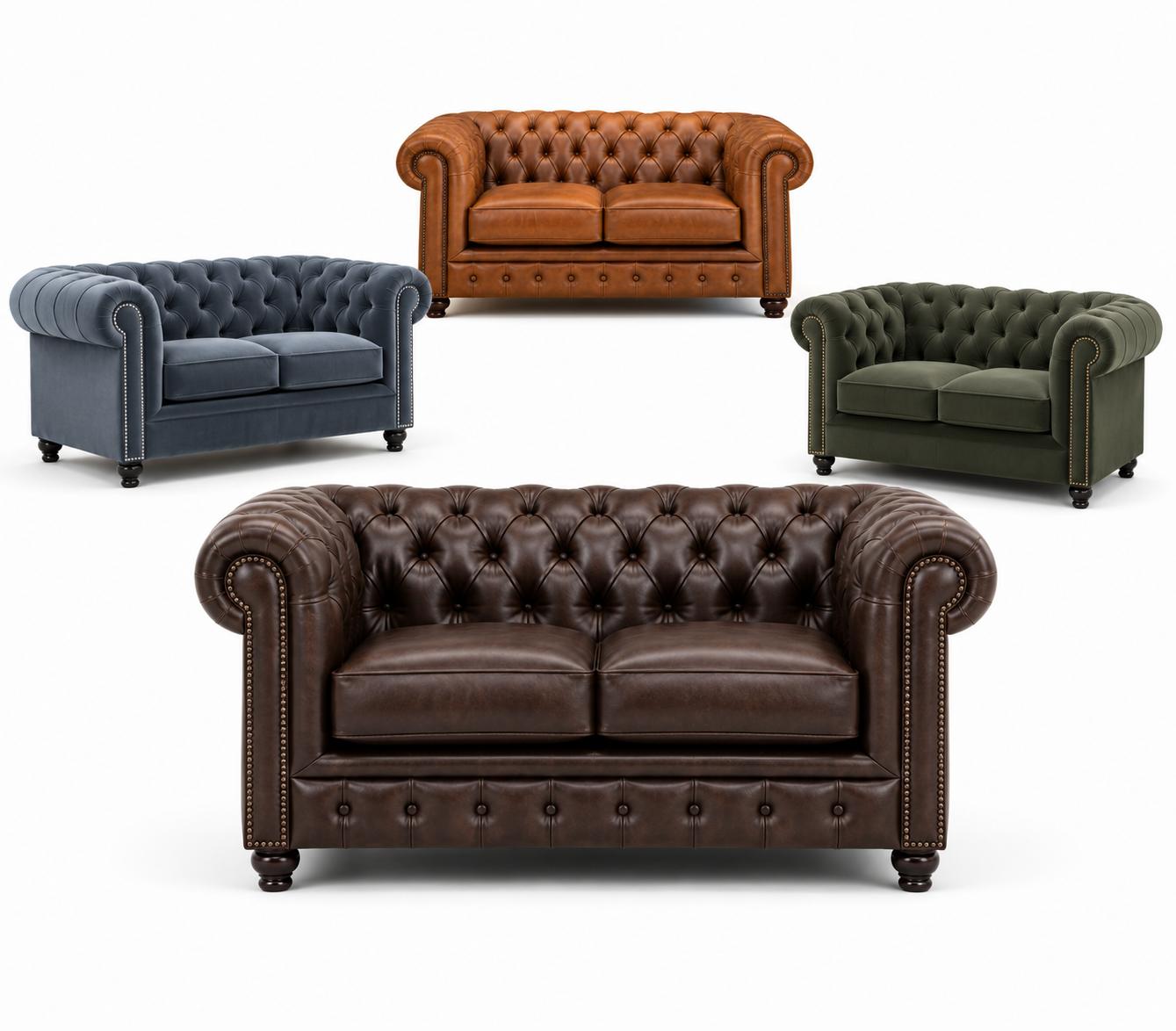 2 Sitzer Chesterfield