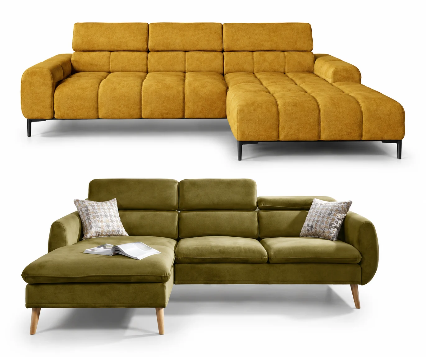 Ecksofa Stoff / Textil