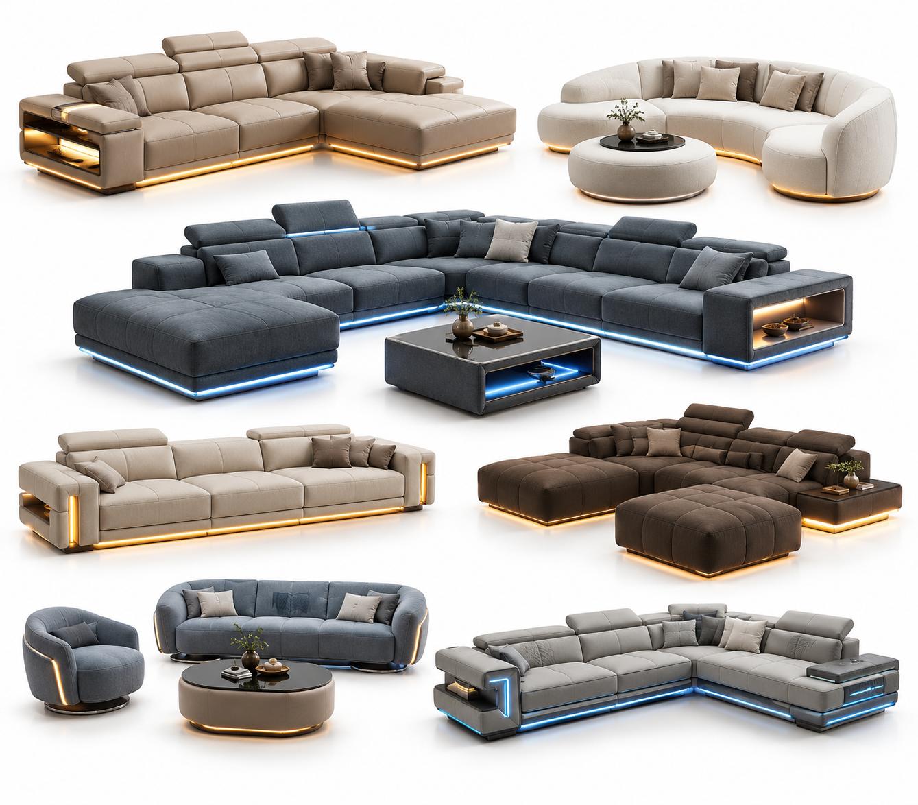 Moderne LED-Couchen