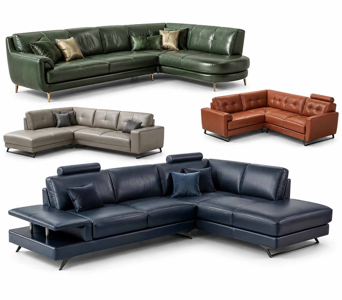 Ecksofas Leder Eckcouch
