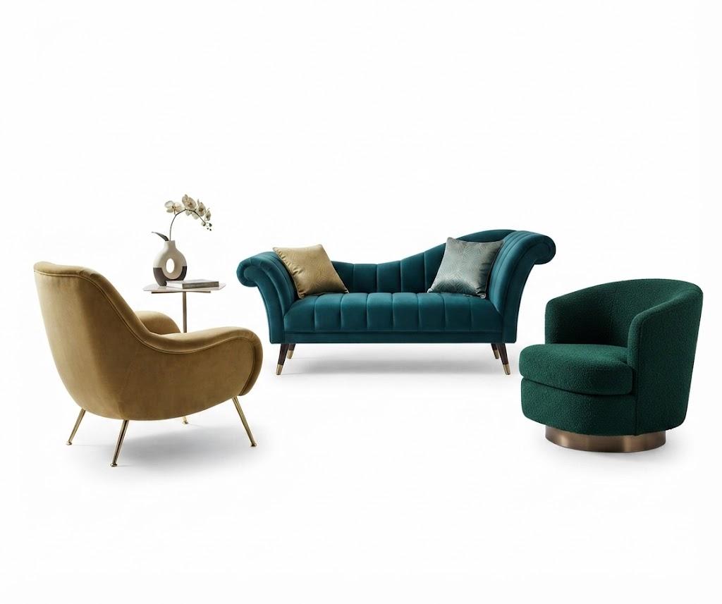 Chaiselounge und Sessel
