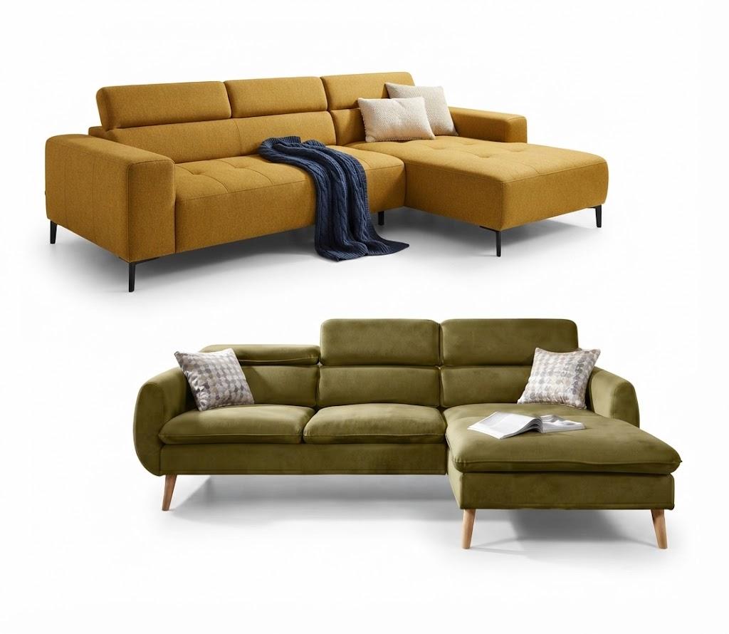 Ecksofa Stoff / Textil
