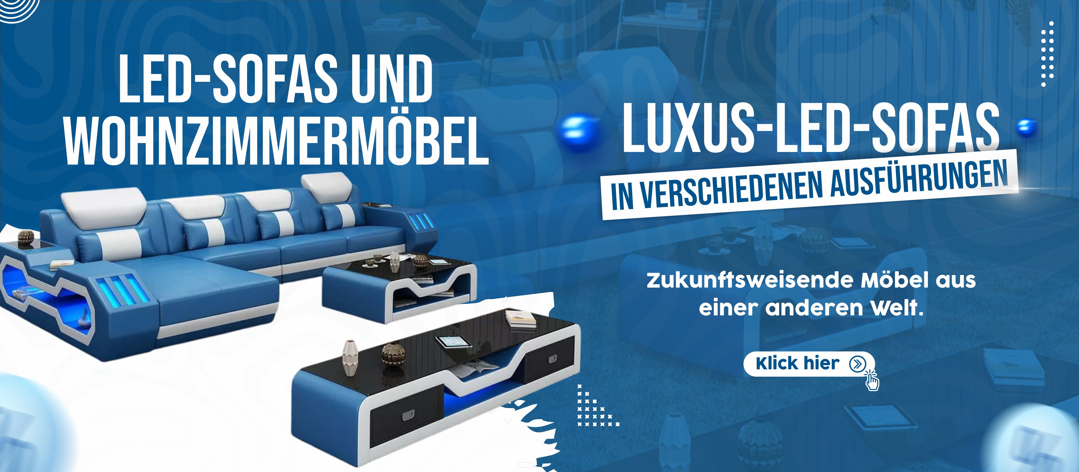 LED Sofas und WohnzimmermÃ¶bel: Moderne Sofas mit Beleuchtung von jvmoebel
