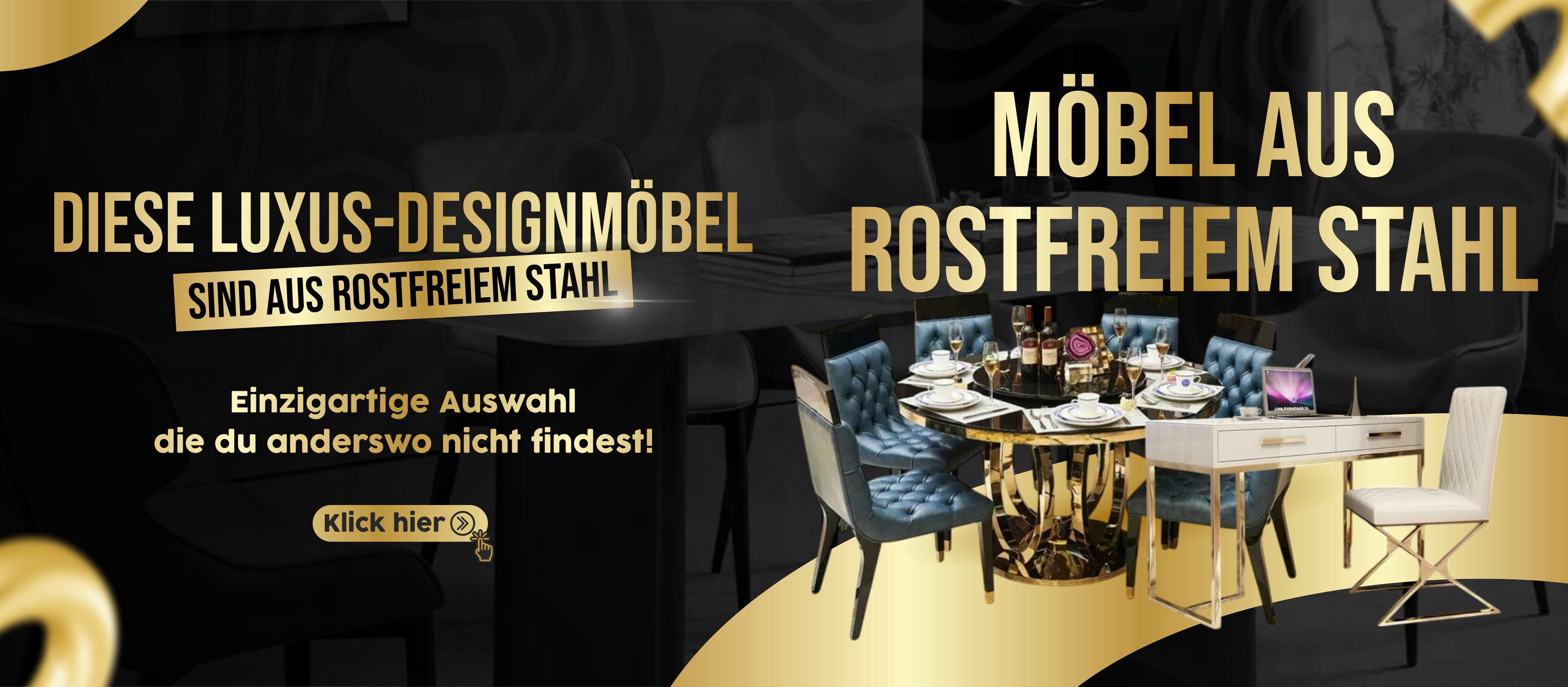 jvmoebel - Edelstahl MÃ¶bel: Esstische und StÃ¼hle aus Edelstahl