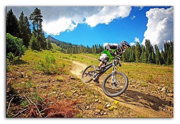 Extrem Sport Bild Fahrrad Bike Berge Felsen Bild Bilder Gemälde
