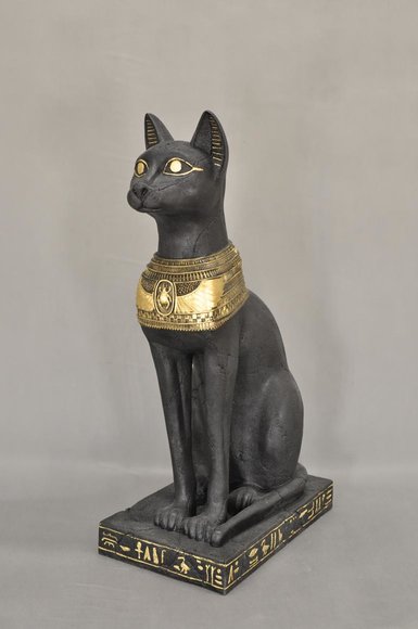 Ägyptische Katze Kätzchen Figur Statue Skulpture Antike Dekofigur 