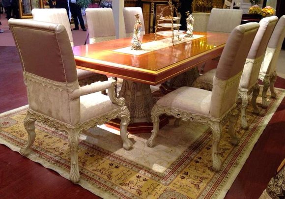 Klassischer Barock Rokoko Esstisch Tisch Tische Holztisch XXL 240 x 120cm Antik 