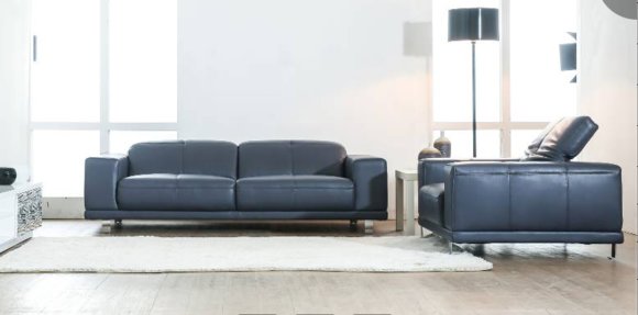 Luxus Designer Sitz Garnitur Sofa Couch Polster Set Leder 2+1 Couchen Sofas Neu