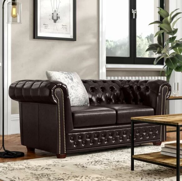 Chesterfield Sofagarnitur 2+1 Sitzer Design Couch Polster Sofas Modern Garnitur