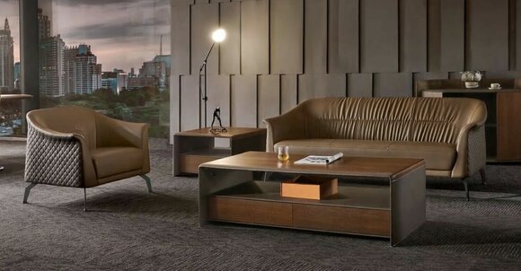 Sofagarnitur Set Design Sofas Polster Couchen Leder Relax Moderne
