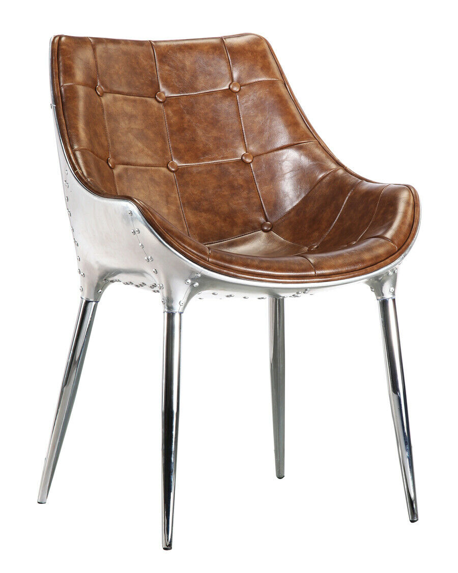 Design Polster Stuhl Stühle Sitz Lehn Büro Esszimmer 1x Stuhl Lederstuhl