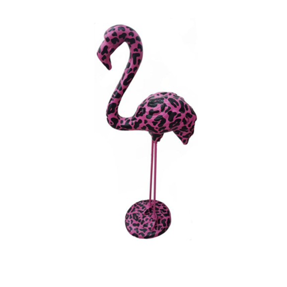 Skulptur Dekofigur Urlaubs Flamingo im 2er Set aus Kunststein pink Höhe 22 cm 