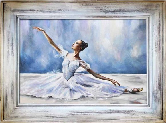 Ballett Russland Staat Theater Echte Handarbeit Rahmen Öl Gemälde Bilder G16963
